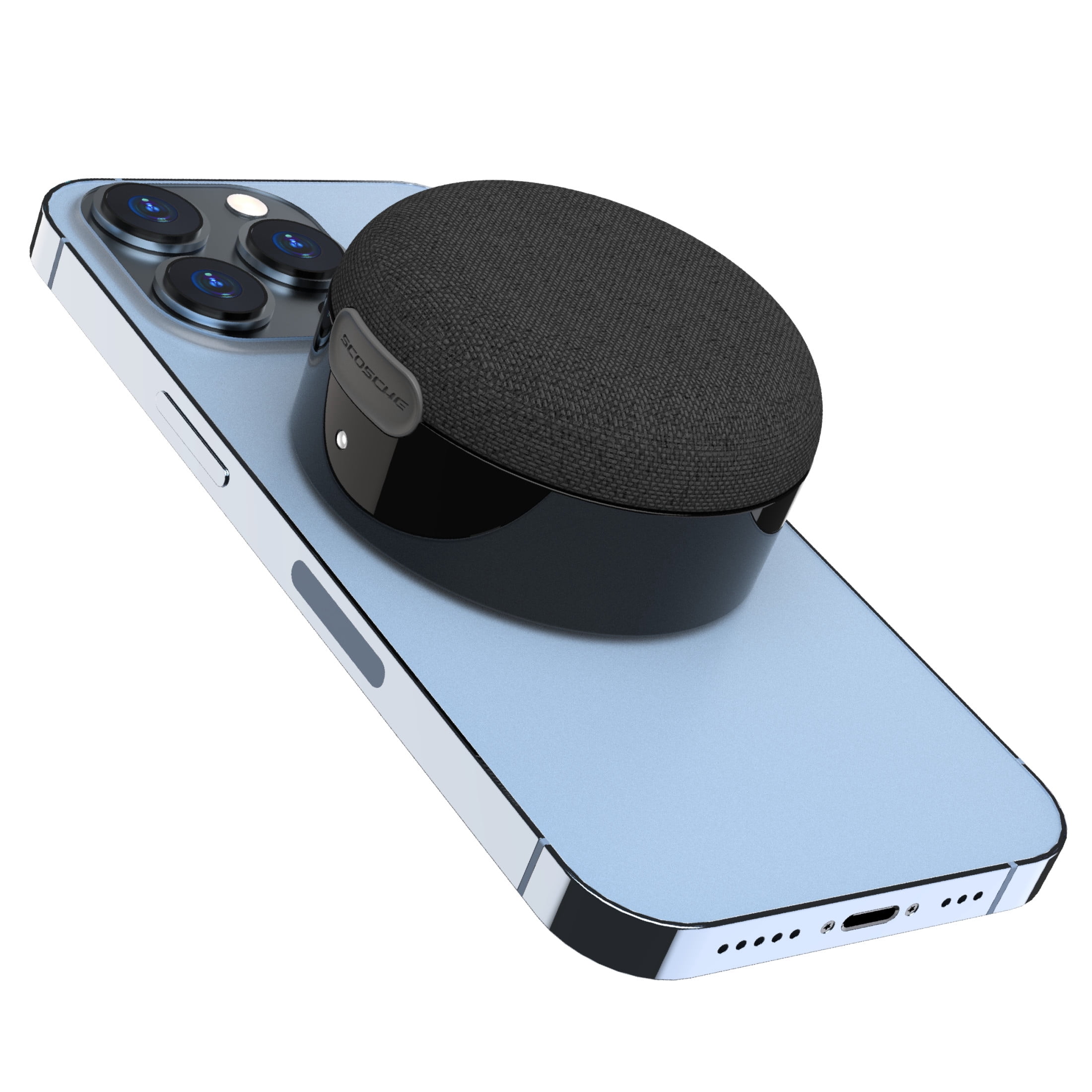 Scosche BTMSS-SP BoomCan® MS Prtble Magnetic Wireless Bluetooth Spkr Comp w/ MagSafe iPhone Black