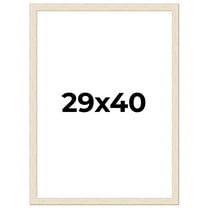 29x40 Frame White Real Wood Picture Frame Width 1.5 inches | Interior Frame Depth 0.5 inches | Barn