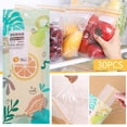thumbnail image 4 of Panxico Closure Bags & lids & Boxes Kitchen Essentials 30PCS Sealed Food Sealed Fresh Keeping Bag Sealed Bag Can Be Microwave Heated Refrigerator Freezer Fresh Keeping Bag Clear, 4 of 9