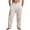 l-Khaki761, variant on Hifoo Men's Casual Pants Loose Fit Comfortable Linen Drawstring Waist Trousers Daily Wear Outdoor Activities Joggers Slacks Solid Color Streetwear Comfort