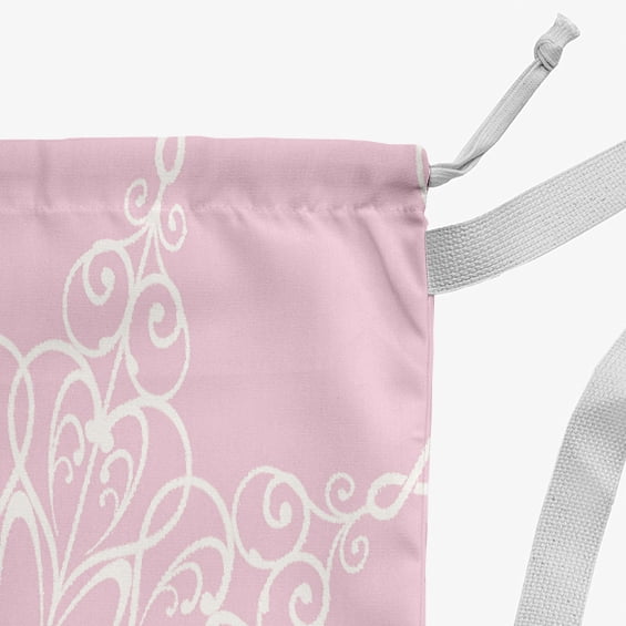 Simply Daisy Canvas Snowflake 28 x 36 in Pink Laundry Bag