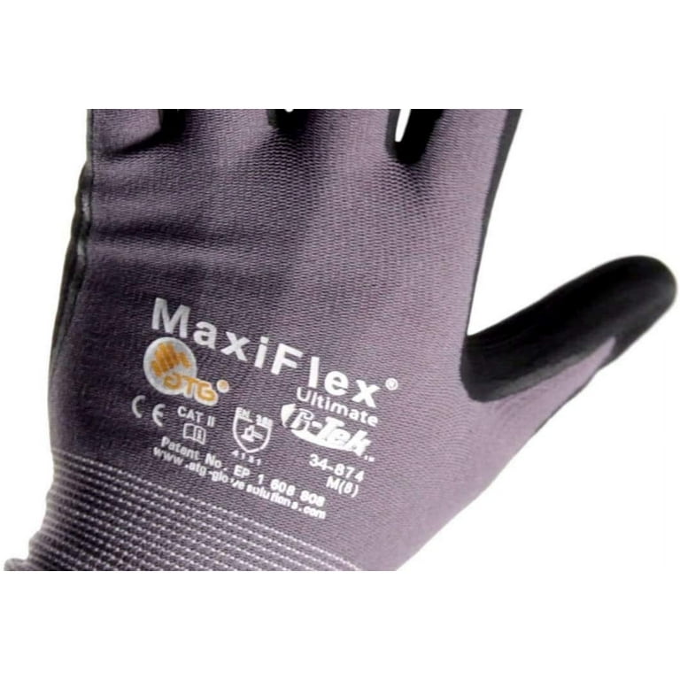 MaxiFlex Nitrile Micro-Foam Work Gloves 34-874 - Excellent Grip, Breathable & Lightweight For Precision Work