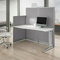 thumbnail image 2 of Pemberly Row Engineered Wood Straight Cubicle Desk in Pure White, 2 of 14