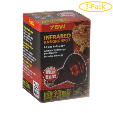 Exo-Terra Heat Glo Infrared Heat Lamp 75 Watts - Pack of 3