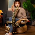thumbnail image 3 of Animaux de la Jungle Féroce Simulation Python Peluche Serpent Réaliste Jouets en Peluche Décoration de Chambre Personnalisée Cadeaux Créatifs pour Garçons, 3 of 5