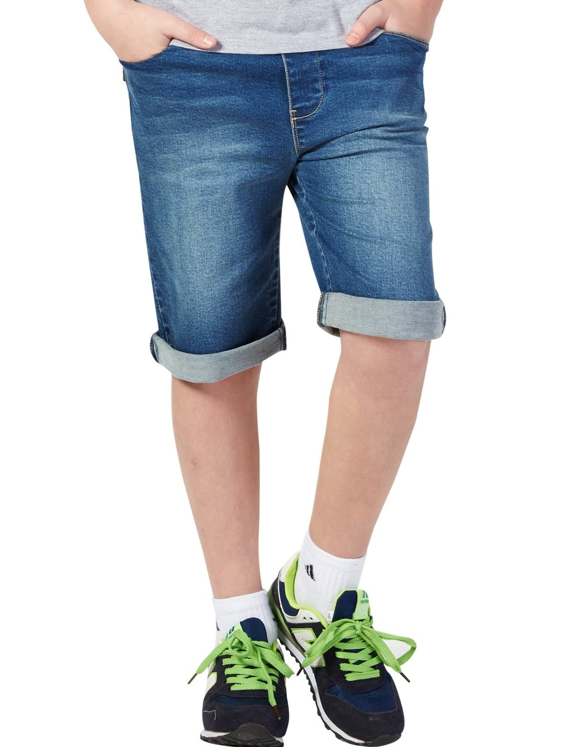 Leo&Lily Kids Waistband Regular Fit Stretch Denim Shorts Jean - Walmart.com