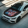 thumbnail image 3 of Uorisanigo Car Hood Cover Elastic Polyester 250 Anniversary USA Flag Hood Cover Protector Can be Washed Automotive Exterior Accessories for Most Vehicles Sedans Trucks SUVs, 3 of 6