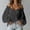 Black, variant on Women's off Shoulder Lace Fringe Blouses, Spaghetti Strap Balloon Long Sleeve Boho Summer Tops
