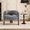 gray, variant on ENYLAY Mid Century Modern Accent Barrel Chair, Upholstered Sherpa Armchair with Curved Backrest & 3 Legs, Cozy Reading Chair for Bedroom Living Room (Brown)