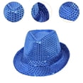 thumbnail image 6 of EHJRE Women Men Jazz Hat Glitter Sequins Stage Dance Show Performance Party Jazz Hats Blue, 6 of 9