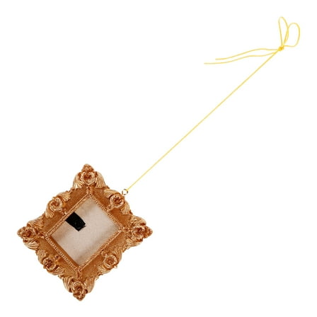 PBPBOX Christmas Photo Ornament Picture Frame Hanging Home Decor Golden 1Pcs