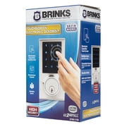 Brinks Single Cylinder Electronic Touchscreen Deadbolt, Satin Nickel Finish