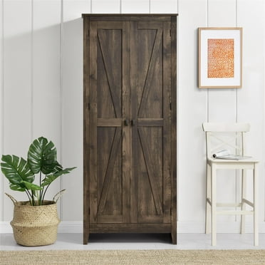 Ameriwood SystemBuild Farmington 31.5" Wide Storage Cabinet, Rustic