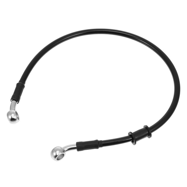 WESIEVYA 1Set Simple Black Nylon Iron Motorcycle Brake Hose for Durable Braking System 50X0.7Cm