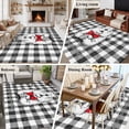 thumbnail image 6 of Groundhog Day 5'x7' Area Rug, Red Bow Knot Black Checkered Washable Non-Slip Soft Rugs, Low-Pile Large Carpet for Living Room Bedroom Dining Room, Non-Shedding Accent Rug, 6 of 9