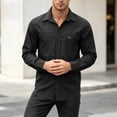 thumbnail image 6 of Aimik Men's Basic Button Down Shirt with Double Chest Pockets Long Sleeve Turndown Collar Urban Fashion Shirt for Daily Outfit, 6 of 6