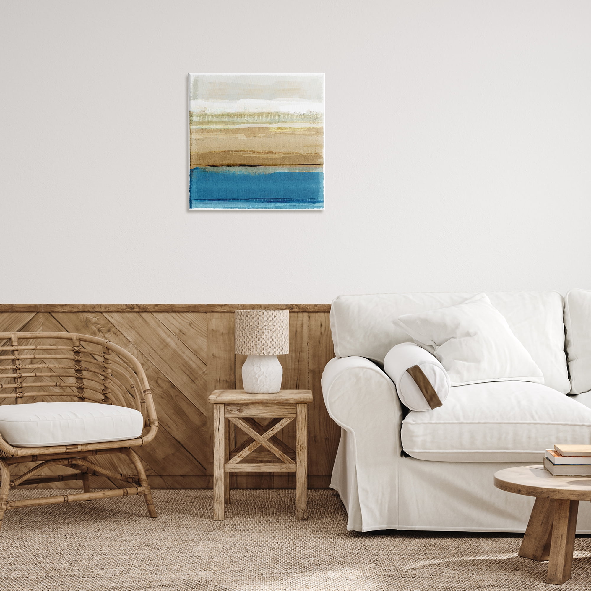 Stupell Industries Nautical Blue Daze Abstract Painting Gallery Wrapped Canvas Art Print Wall Art, 24 x 24