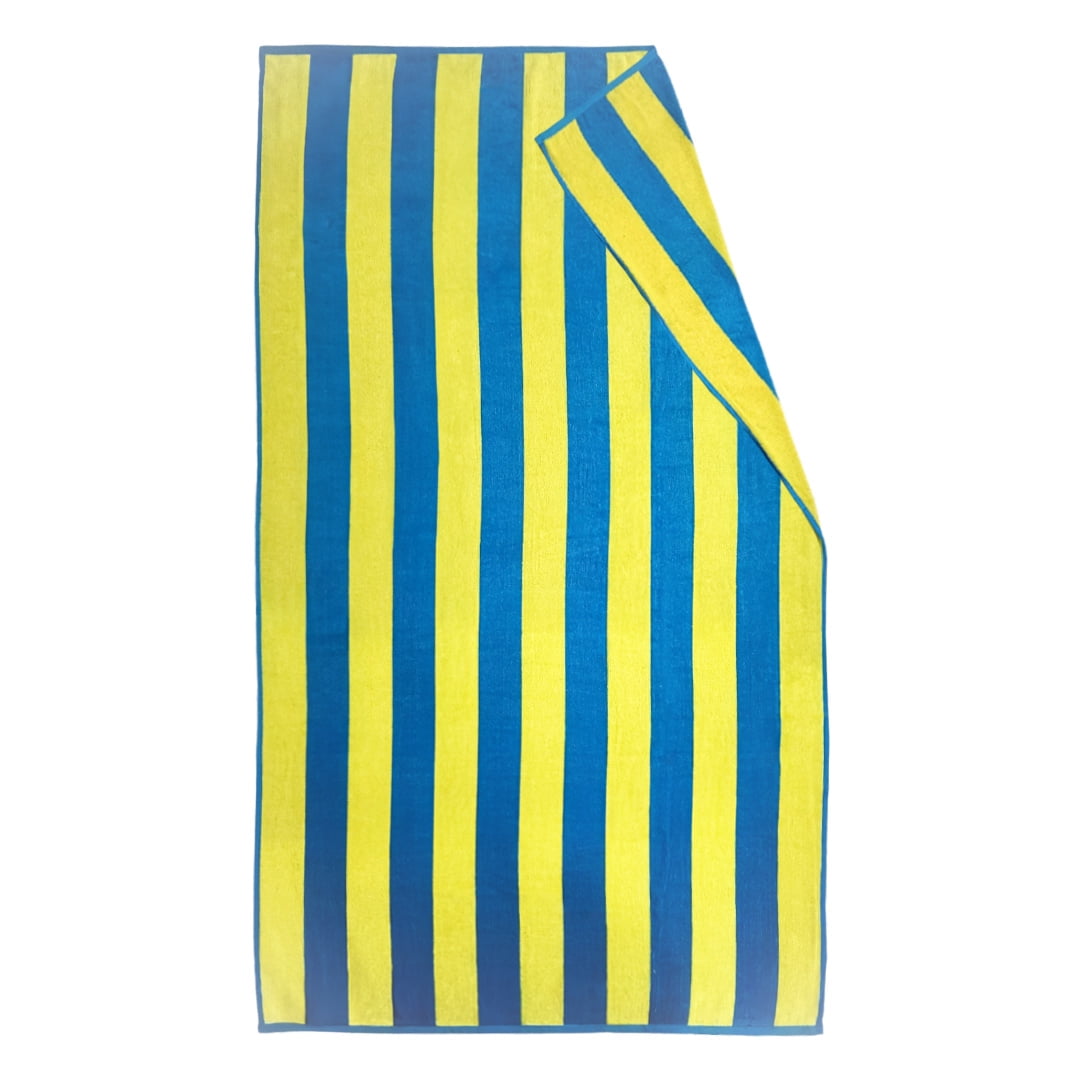 Kaufman - Premium 2-Pack Velour Oversized Double Jacquard Reversible 750 GSM Beach, Pool Towel, Plush Towel, 40in x 70in, Luxurious 100% Cotton (Turq/LTH)