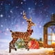 thumbnail image 5 of Adornos navideños, ciervos navideños iluminados, ciervos brillantes con tiras de luces para decoración de patios al aire libre, ciervos navideños artificiales preiluminados con luces LED decorativas., 5 of 6