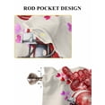 thumbnail image 6 of Valentine's Day Bathroom Window Curtain, Red Pink Love Heart Rugby Glove Beige Light Filtering Coffee Kitchen Curtains, Bedroom Living Room Curtains 2 Panel 84"x63", 6 of 6