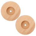 thumbnail image 1 of SHOWERORO 2Pcs Modern Round Wood Lamp Holders for Living Room Night Use, 1 of 6