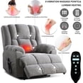 thumbnail image 3 of Power Lift Recliner Chair for Elderly, Dual Motor Electric Lift Recliners with Lumbar Heat Vibration Massage, Chenille Fabric Medium-Firm Electric Lift Chair with Remote - Grey, 3 of 8