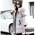 thumbnail image 3 of Chaqueta De Mujer De Algodón Cálido Con Cuello De Piel Moda, 3 of 8