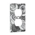 thumbnail image 2 of Yayeee Duplex Wall Plate 1-Gang 4.5"x2.7" Home Receptacle Light Switch Decorative Outlet Cover, Black Roses, 2 of 7