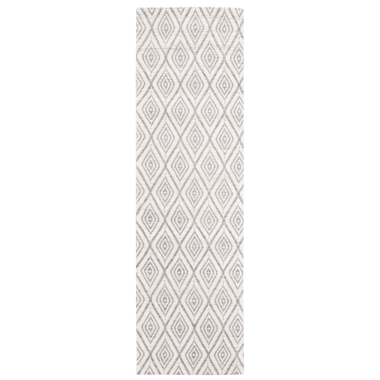 SAFAVIEH Marbella Winston Diamond Area Rug, Grey/Ivory, 6' x 6' Round