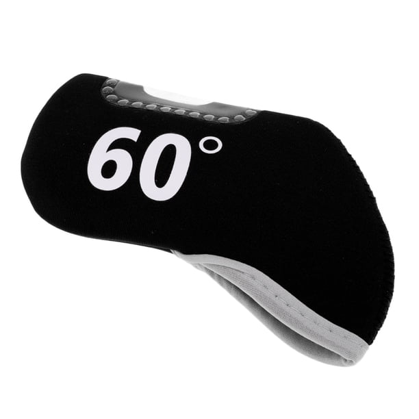 Manga del protector de la cubierta de la cubierta de la cabeza del 60 gra negro Sunnimix Cubierta de la cabeza del hierro del golf