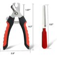thumbnail image 5 of Nail Clippers for Dogs and Cats Nail Clipper Cutter with Nail File - Red - Essential Grooming Kit, 5 of 5