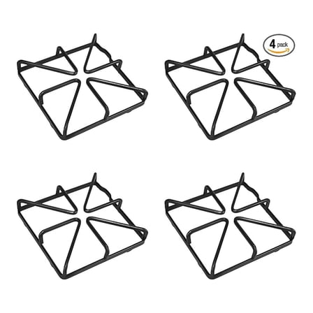 WB31X20643 Burner Grates Compatible With Hotpoint Stove Parts Burner Grate Models, Metal Steel Surface Grate 4 Pieces
