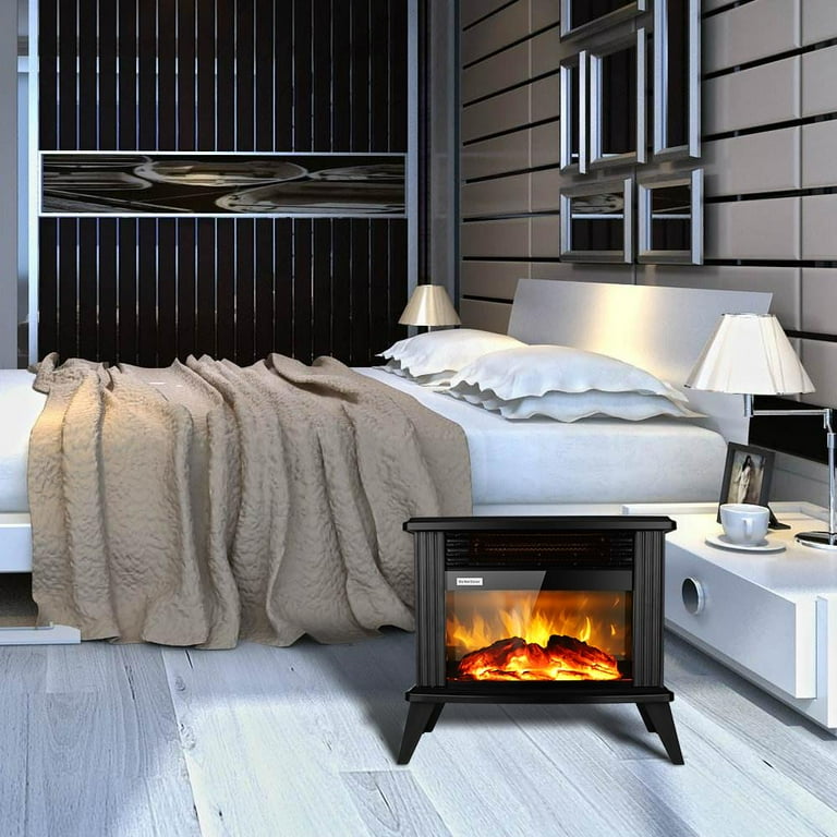 Zimtown Small Electric Fireplace Infrared Heater Freestanding Fireplace  Stove - Walmart.com