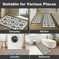 thumbnail image 5 of Findosom 3Piece Kitchen Rug Set,Machine Washable Kitchen Floor Mats with Non Slip Rubber Backing,Kitchen Runner Carpet for Bathroom Entryway Doormat Laundry Room Sink,20"x32"+20"x32"+20"x59" Gray, 5 of 7
