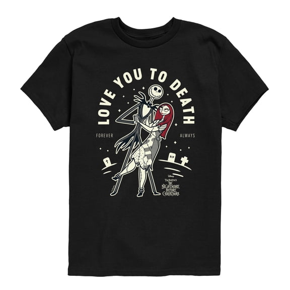 The Nightmare Before Christmas - Love To Death - Youth Boys Short Sleeve Graphic T-Shirt