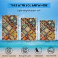 thumbnail image 5 of GZHJMY Beach Towel for Women Girls, Vintage Patchwork Tile Decorative Elements Bath Towel, Oversized Lightweight Sport Towel, 31x71 Inch, 5 of 7