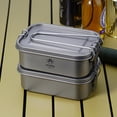 thumbnail image 6 of LAZIOEGR Titanium Camping Bento Box 800 ml Lightweight, Corrosion‑Resistant Lunch Container for Outdoor & Home Use, 6 of 9
