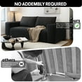 thumbnail image 5 of 63" Loveseat Sofa,Modular Couch with Deep Seat Memory Foam,Comfy Small Cloud Couch for Small Spaces,No Assembly Required Sofa for Living Room Bedroom,Apartment,Black, 5 of 11