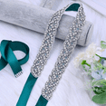 thumbnail image 4 of Cinturón de novia con cadena de código de diamantes de imitación plateados, accesorio sencillo y de moda, cinturón de diamantes, fácil de usar, 4 of 6