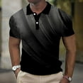 thumbnail image 2 of Rrunsv Plaid Polo Shirts for Men Polo Shirt Short Sleeve Quick Dry Performance Golf Shirt Regular Fit T-Shirt Black,S, 2 of 5