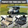 thumbnail image 5 of POLERO Univesal Golf Cart Seat Protector Set for Club Car Precedent Seats Dark Clouds and Lightning Print Washable Golf Cart Bench Seat Covers for Women Men Easy to Install, 5 of 8