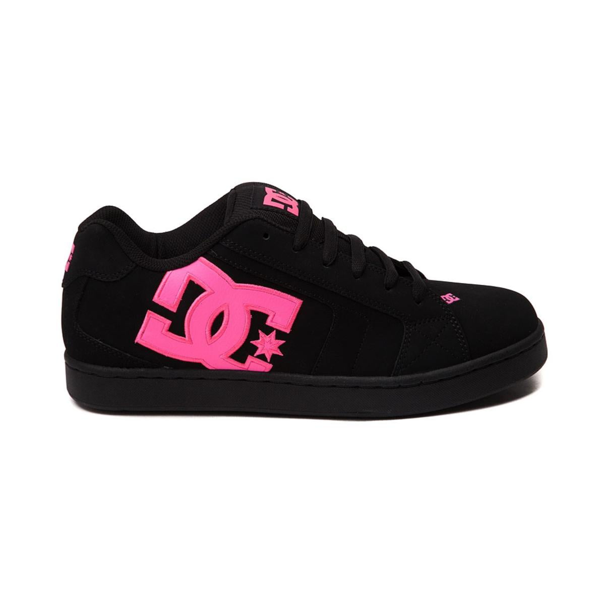 pink and black dc shoes