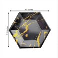 thumbnail image 3 of Efavormart 25 Pack | 8.5" Black Dessert Salad Paper Plates, Hexagon Disposable Plate With Gold Foil Marble Design - 400 GSM for Wedding Receptions, Banquets, and Catered Events, 3 of 11