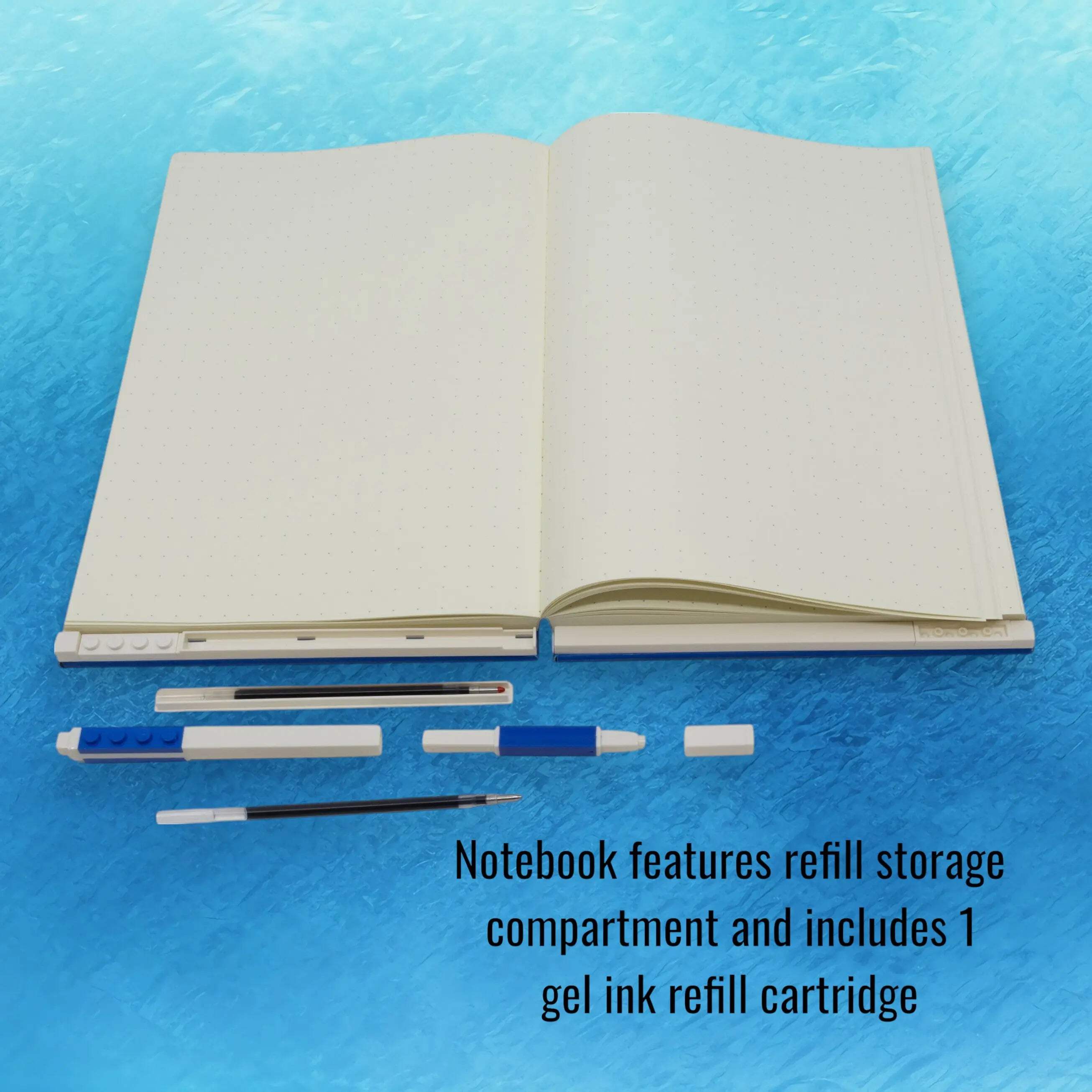 LEGO Locking Notebook with Gel Pen - 2x3 Blue