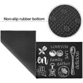 thumbnail image 6 of Black Kitchen Rugs and Mats Set of 2, Kitchen Utensil Non-Slip Washable Mat, Black Farmhouse Kitchen Decor Anti-Fatigue Rug for Kitchen Sink Laundry Room, 17x30+17x47 Inch, 6 of 6