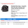 thumbnail image 2 of Windshield Wiper Motor - Compatible with 1964 Jeep J-200 Base 3.8L 6-Cylinder Naturally Aspirated GAS 1965, 2 of 2
