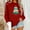 Burgundy, variant on FAWUUDO Christmas Sweaters for Women Santa Christmas Tree Graphic Pullover Xmas Snowman Sweaters Red