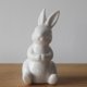 thumbnail image 4 of Bewildely Mini figuritas de conejo de cerámica, escultura de dormitorio en miniatura blanca, estatua de estilo moderno para decoración de muebles Decoración Escribe un Bewildely HA077107-01, 4 of 6