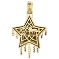 thumbnail image 3 of 10K Yellow Gold Diamond Super Star Pendant 1.55" Stacked 3D Pave Charm 1.78 CT., 3 of 6
