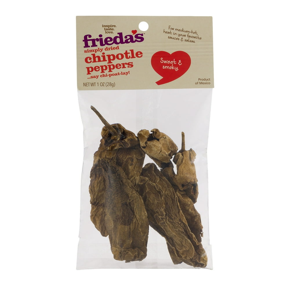 Frieda's Simply Dried Chipotle Peppers, 1.0 OZ